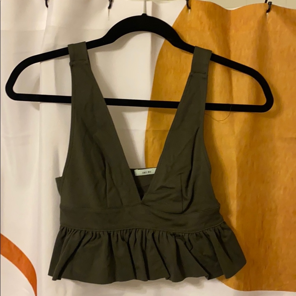 Urban Outfitters Crop Top- Olive Green